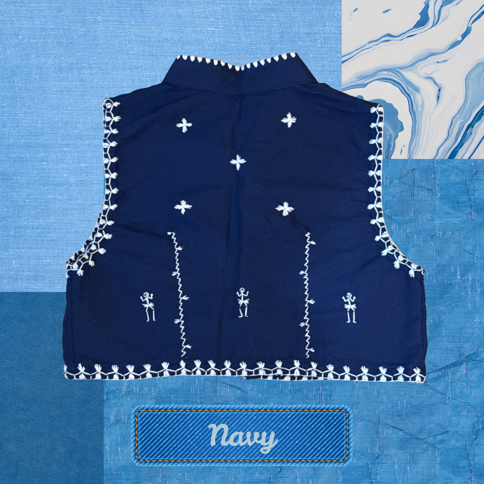 Hinabi Vest - Navy