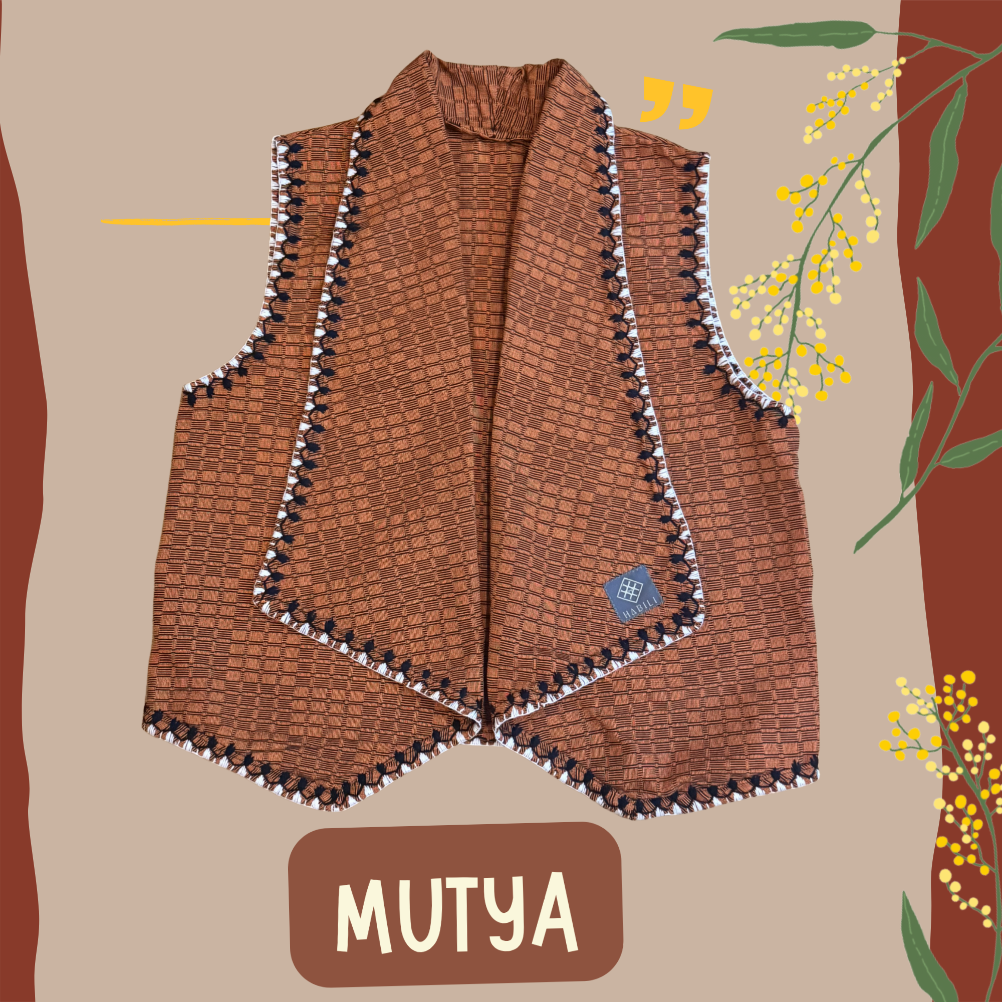 Hinabi Waterfall Vest - Mutya
