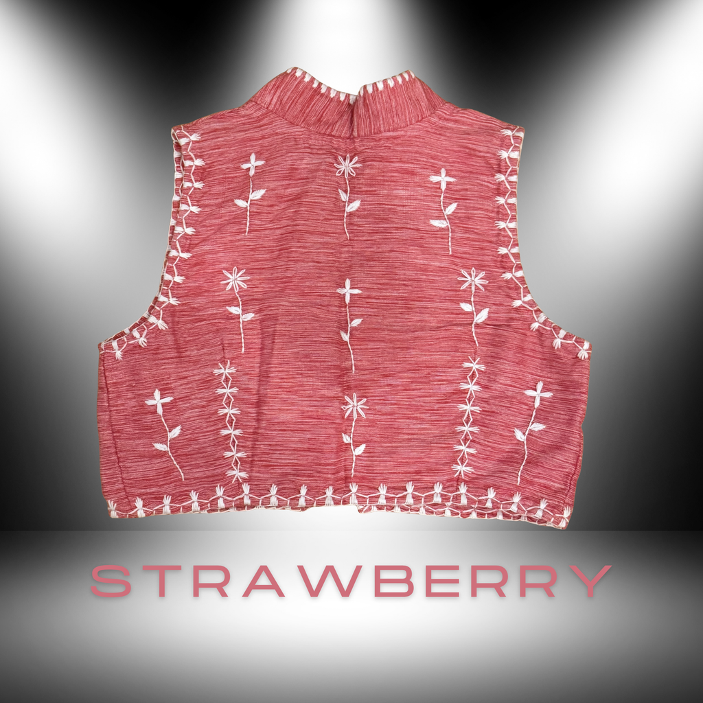 Hinabi Contour Vest - Strawberry