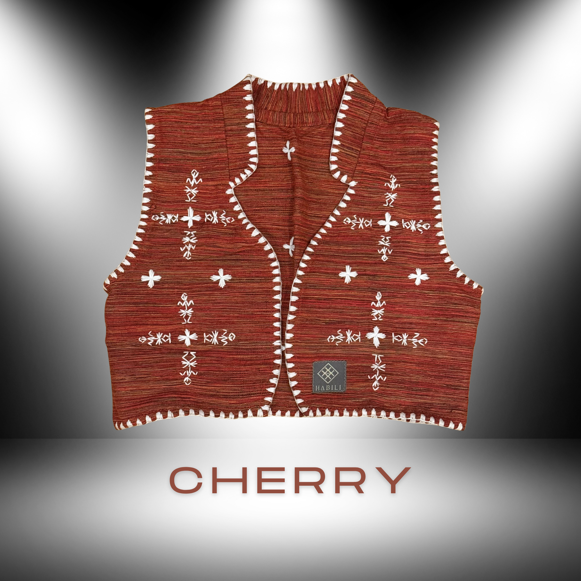 Hinabi Contour Vest - Cherry