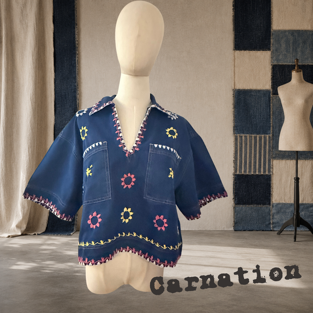 Reworked Blouse - Carnation