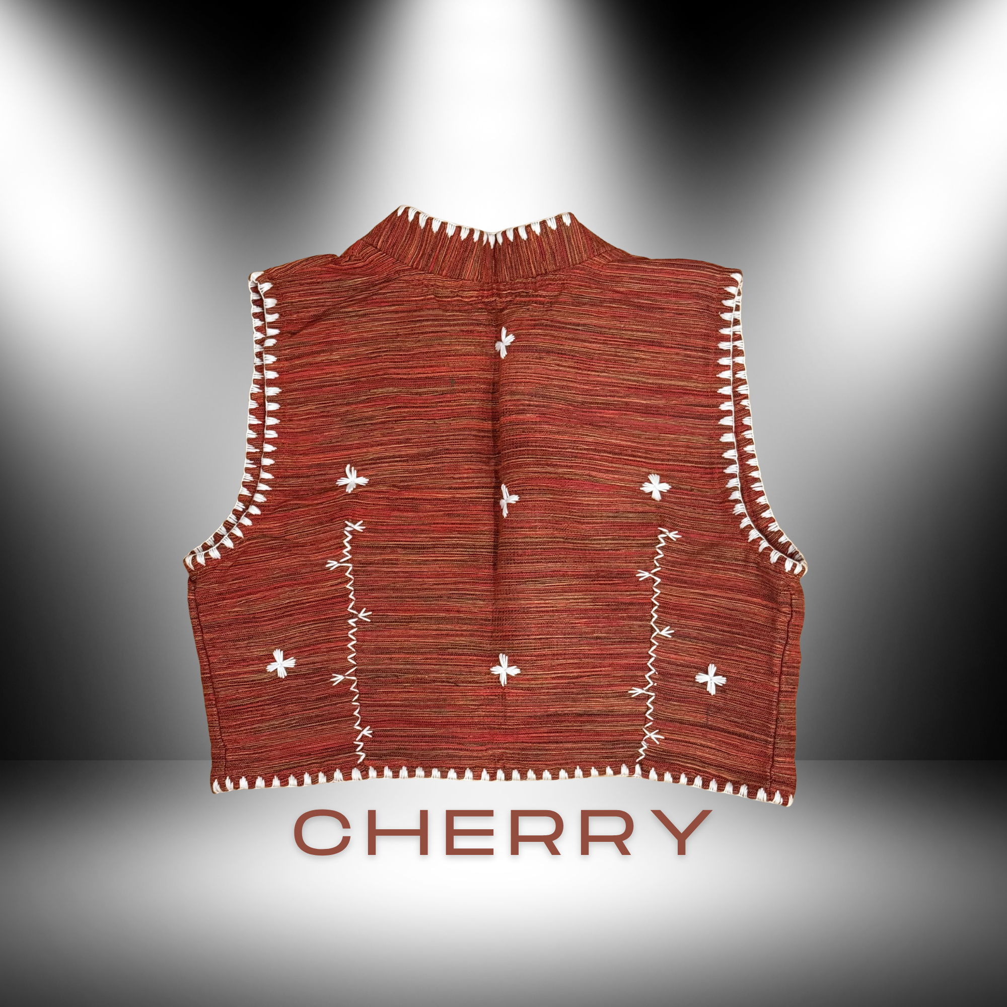 Hinabi Contour Vest - Cherry