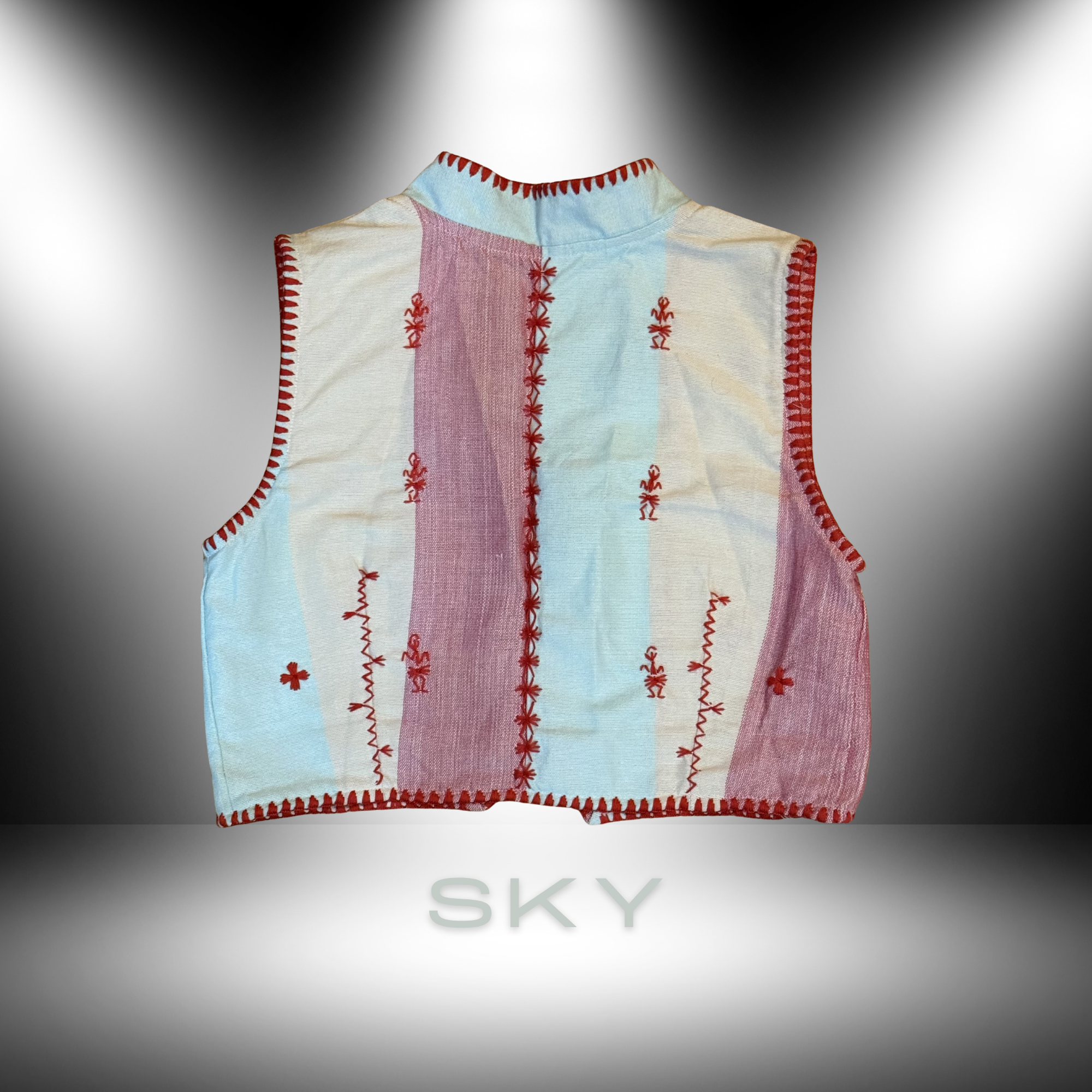 Hinabi Contour Vest - Sky