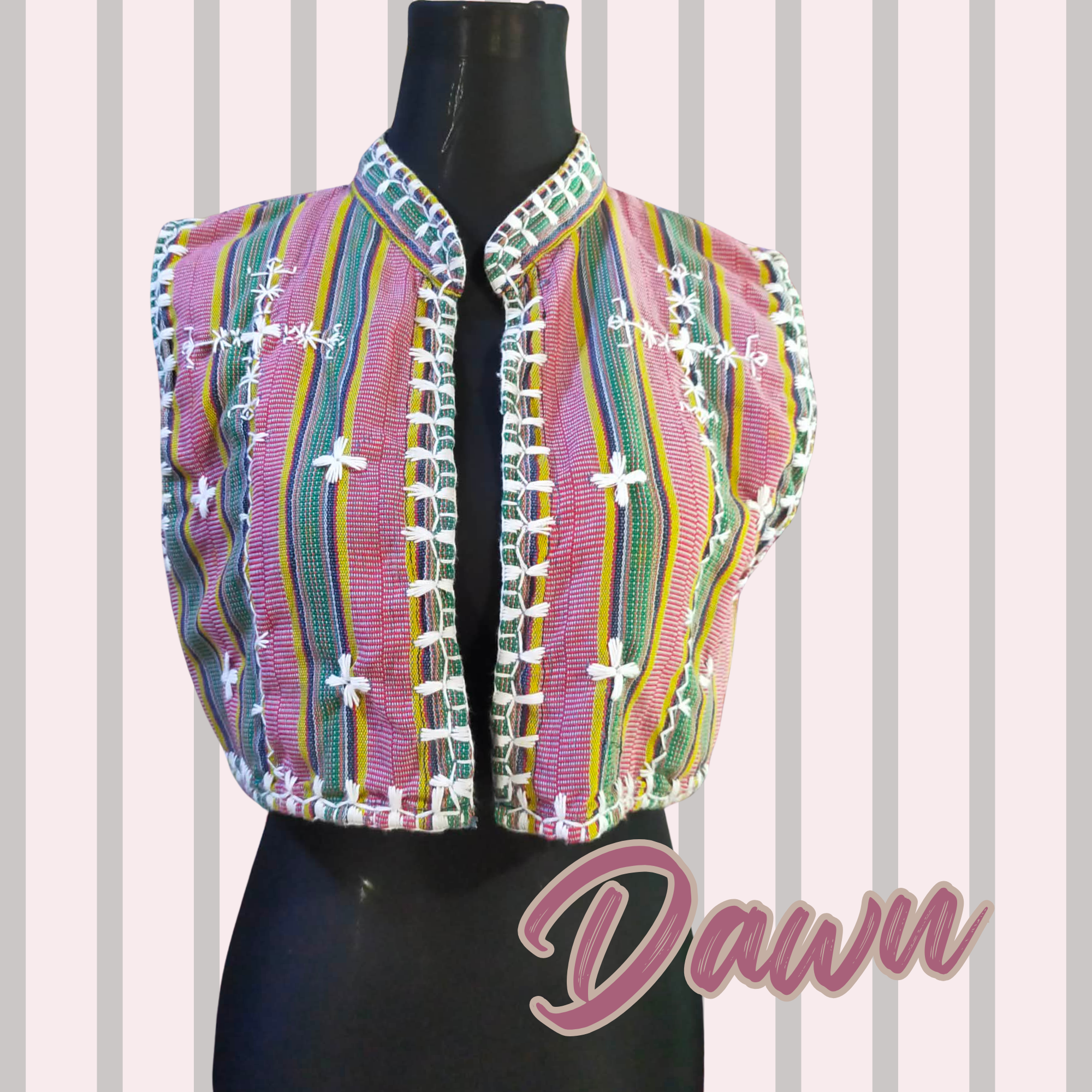 Hinabi Striped Vest - Dawn