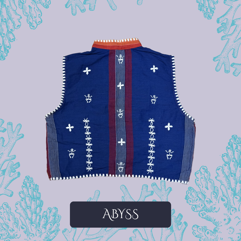 Hinabi Patchwork Vest - Abyss