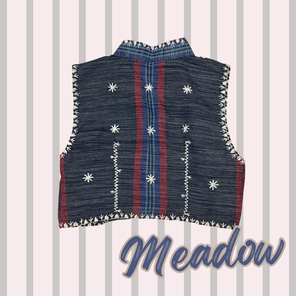Hinabi Striped Vest - Meadow