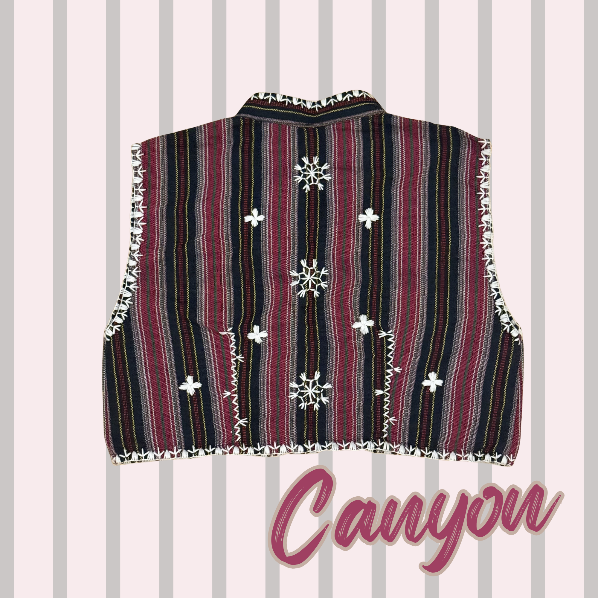 Hinabi Striped Vest - Canyon