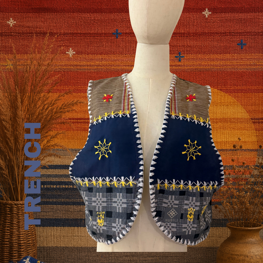 Hinabi Patchwork Vest - Trench