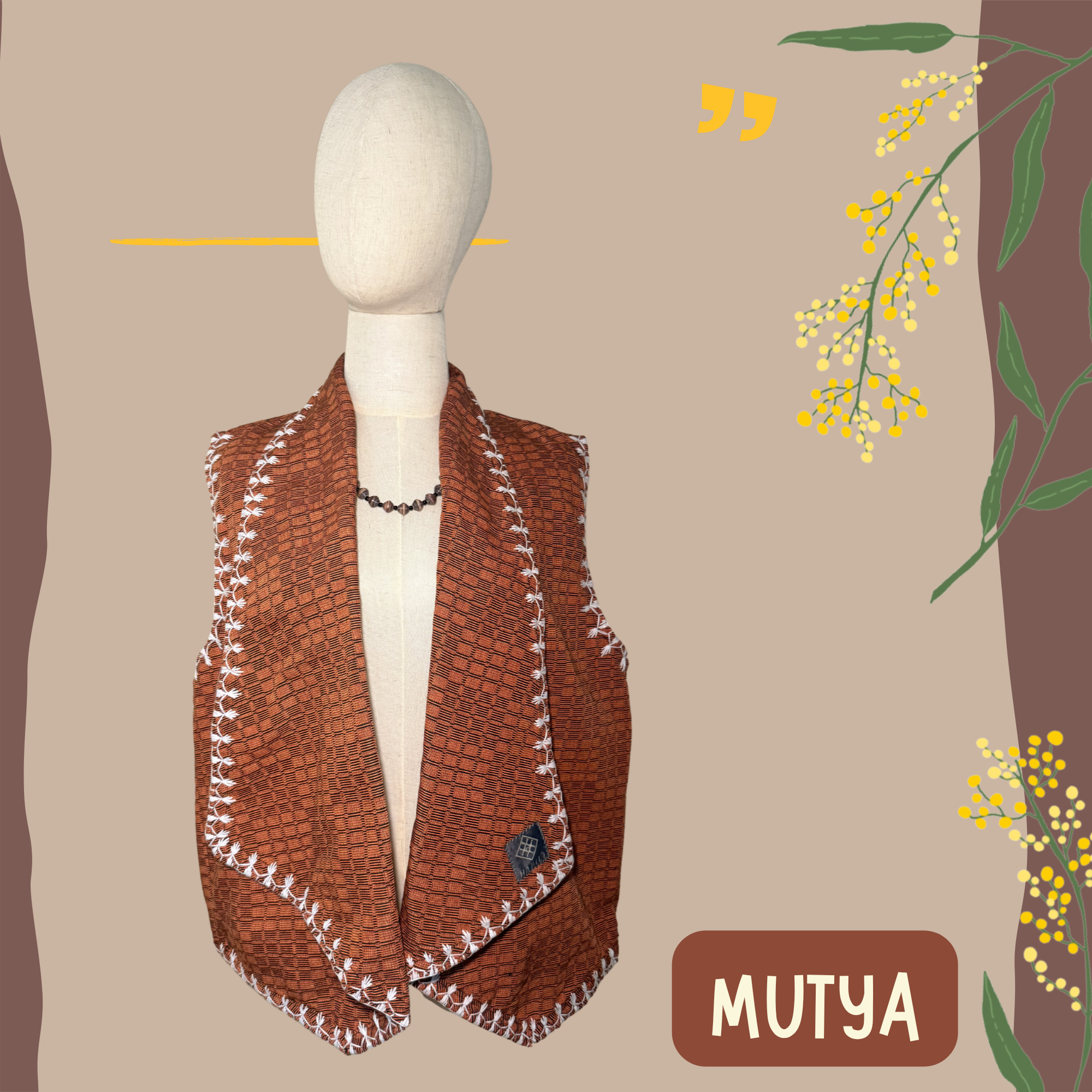 Hinabi Waterfall Vest - Mutya