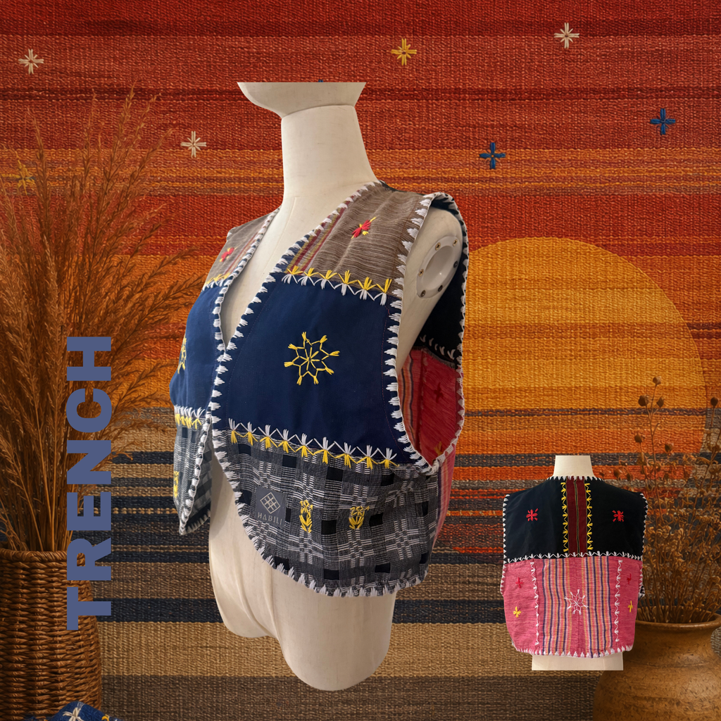 Hinabi Patchwork Vest - Trench