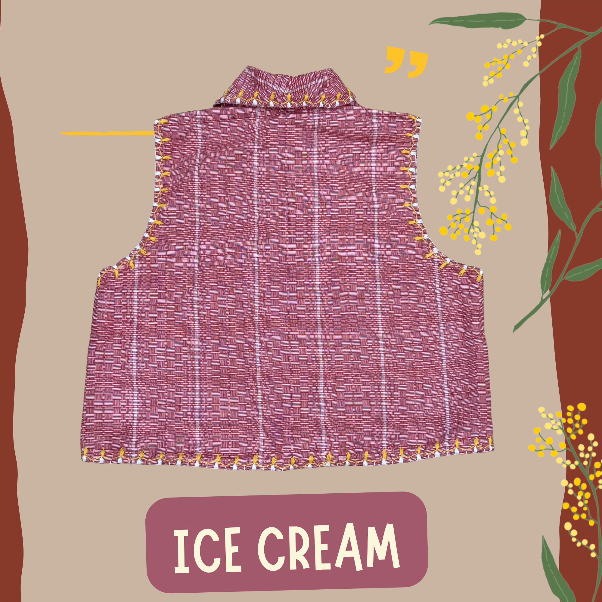 Hinabi Waterfall Vest - Ice Cream