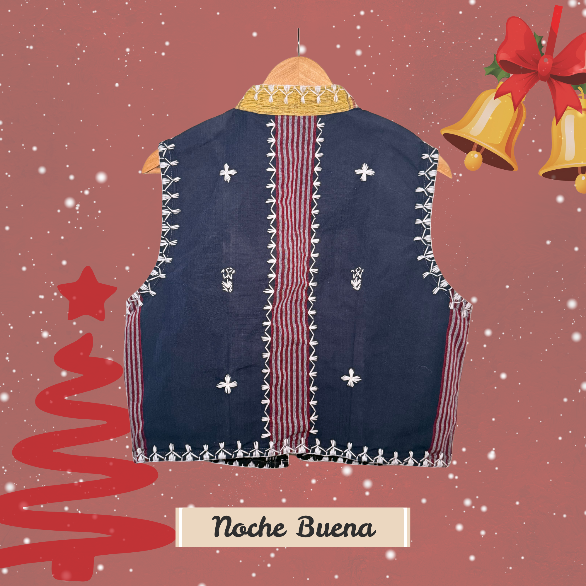 Hinabi Vest Patchwork - Noche Buena