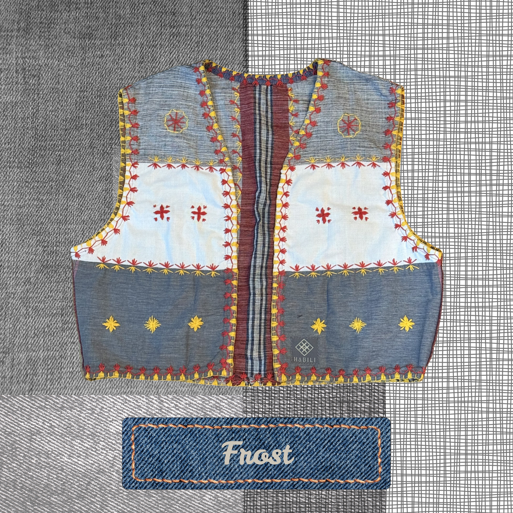 Hinabi Patchwork Vest - Frost