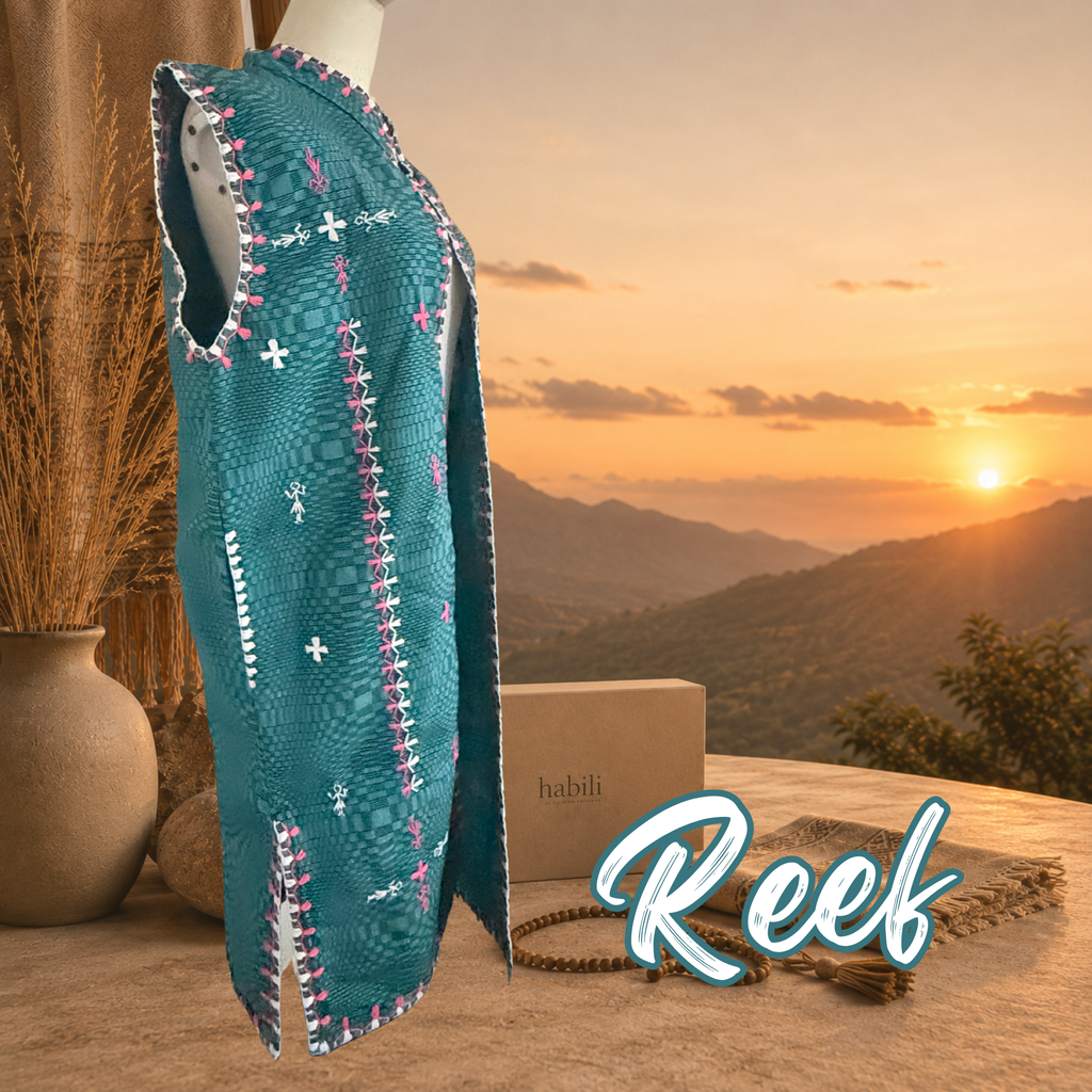 Hinabi Longline Vest - Reef