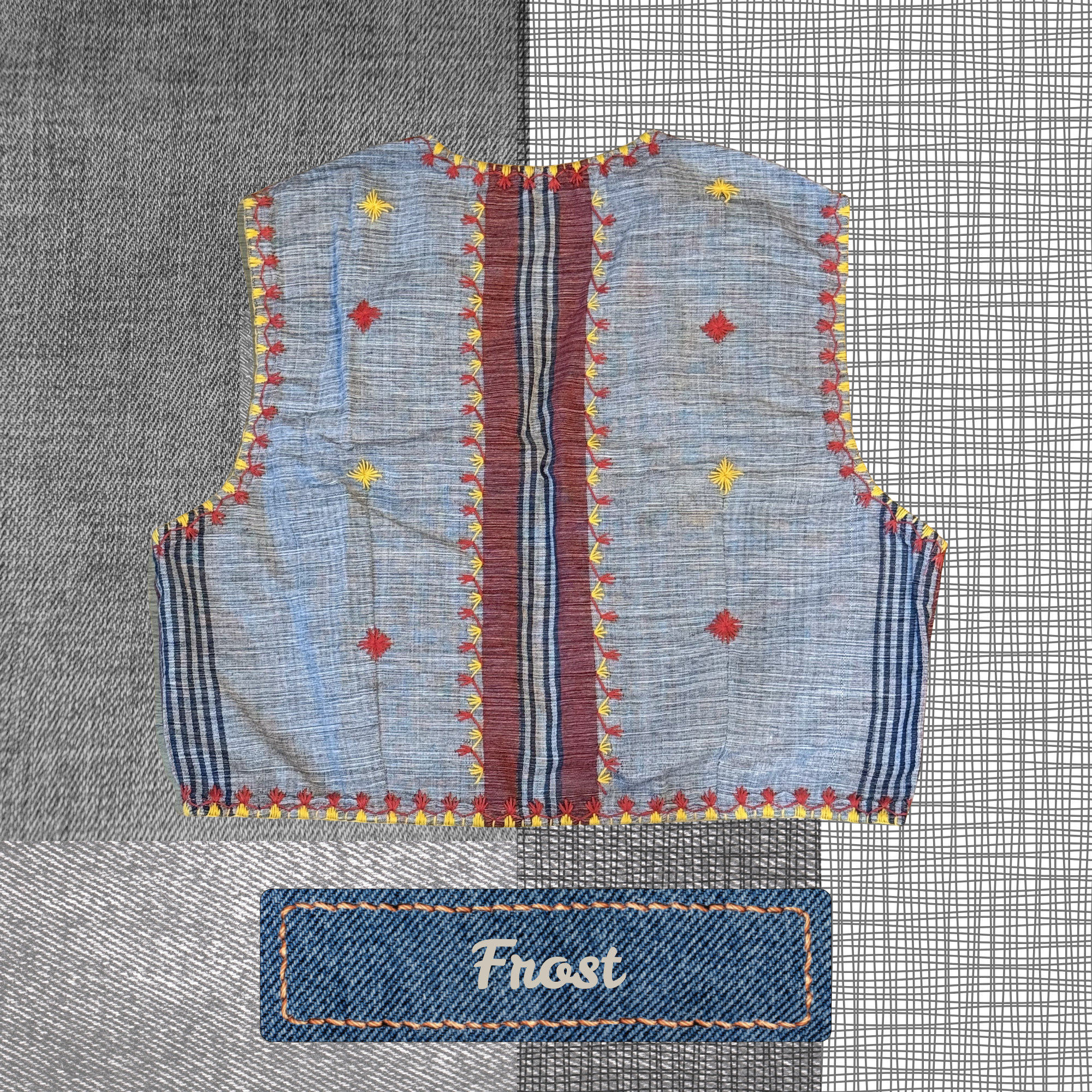Hinabi Patchwork Vest - Frost