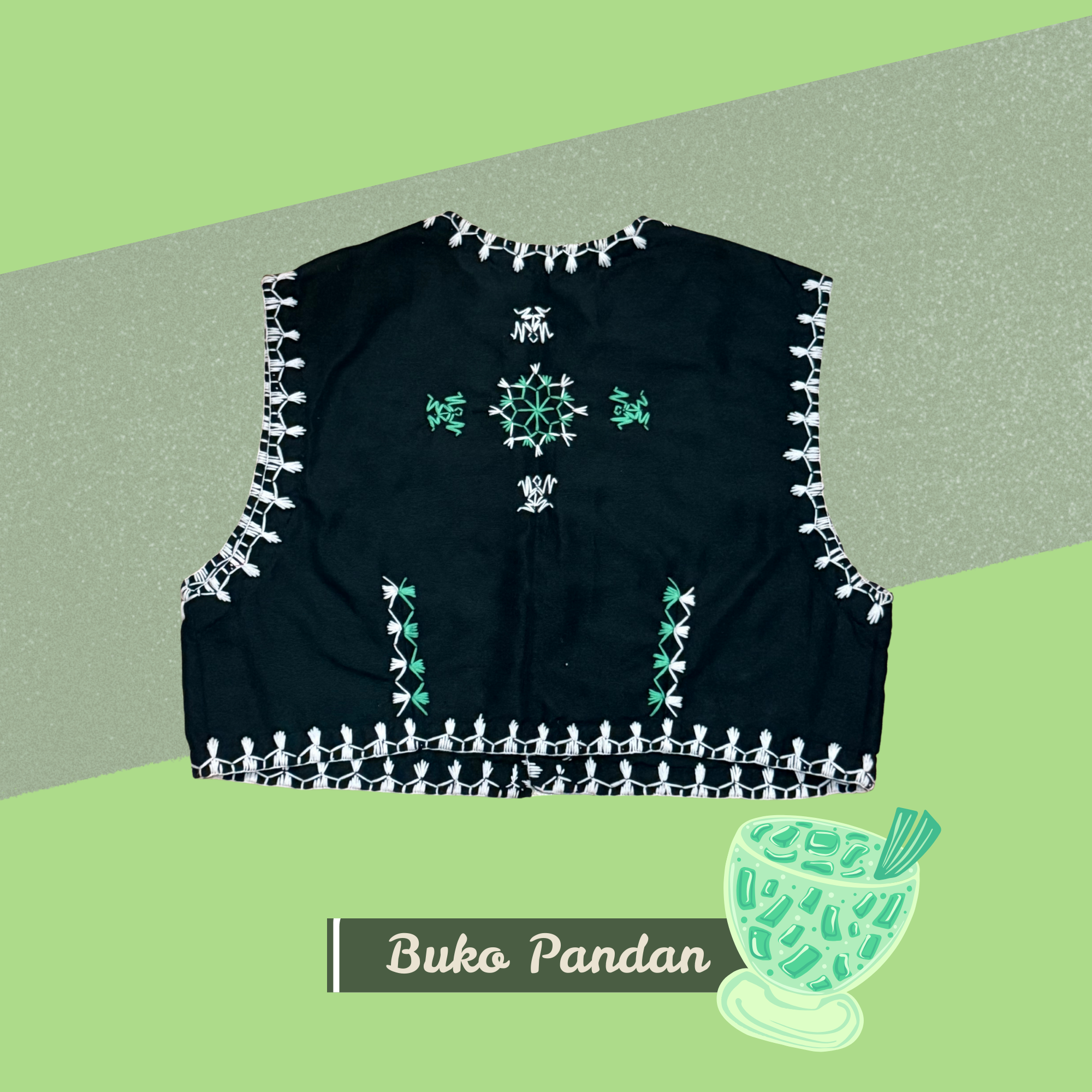 Hinabi Bolero Vest - Buko Pandan