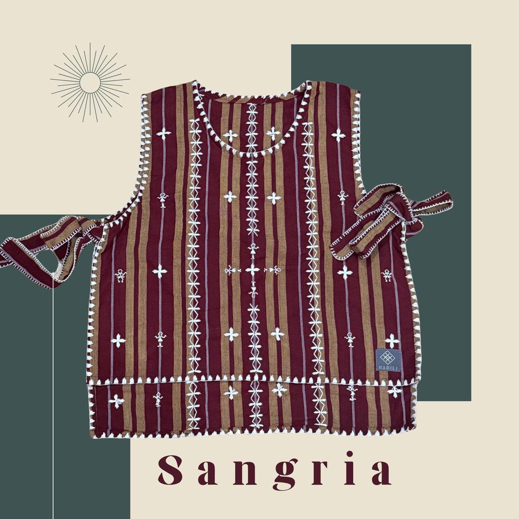 Hinabi Bib Vest - Sangria