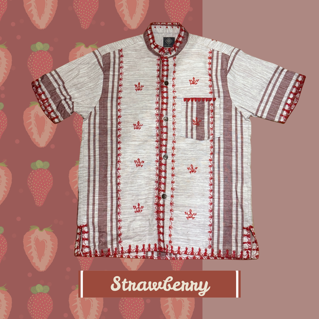 Hinabi Men's Polo - Strawberry