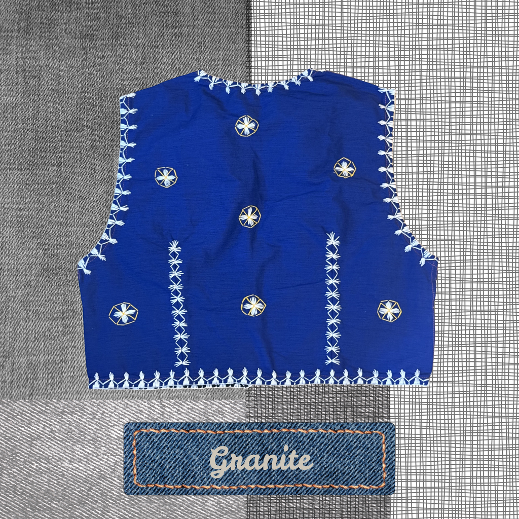 Hinabi Patchwork Vest - Granite