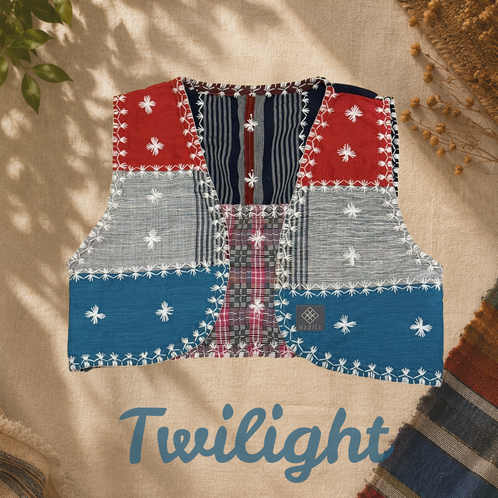 Hinabi Patchwork Vest - Twilight