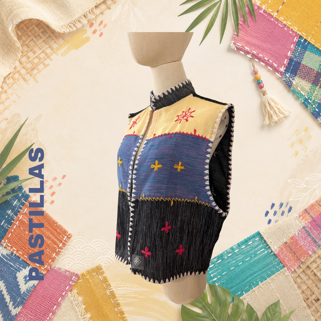 Hinabi Patchwork Vest - Pastillas