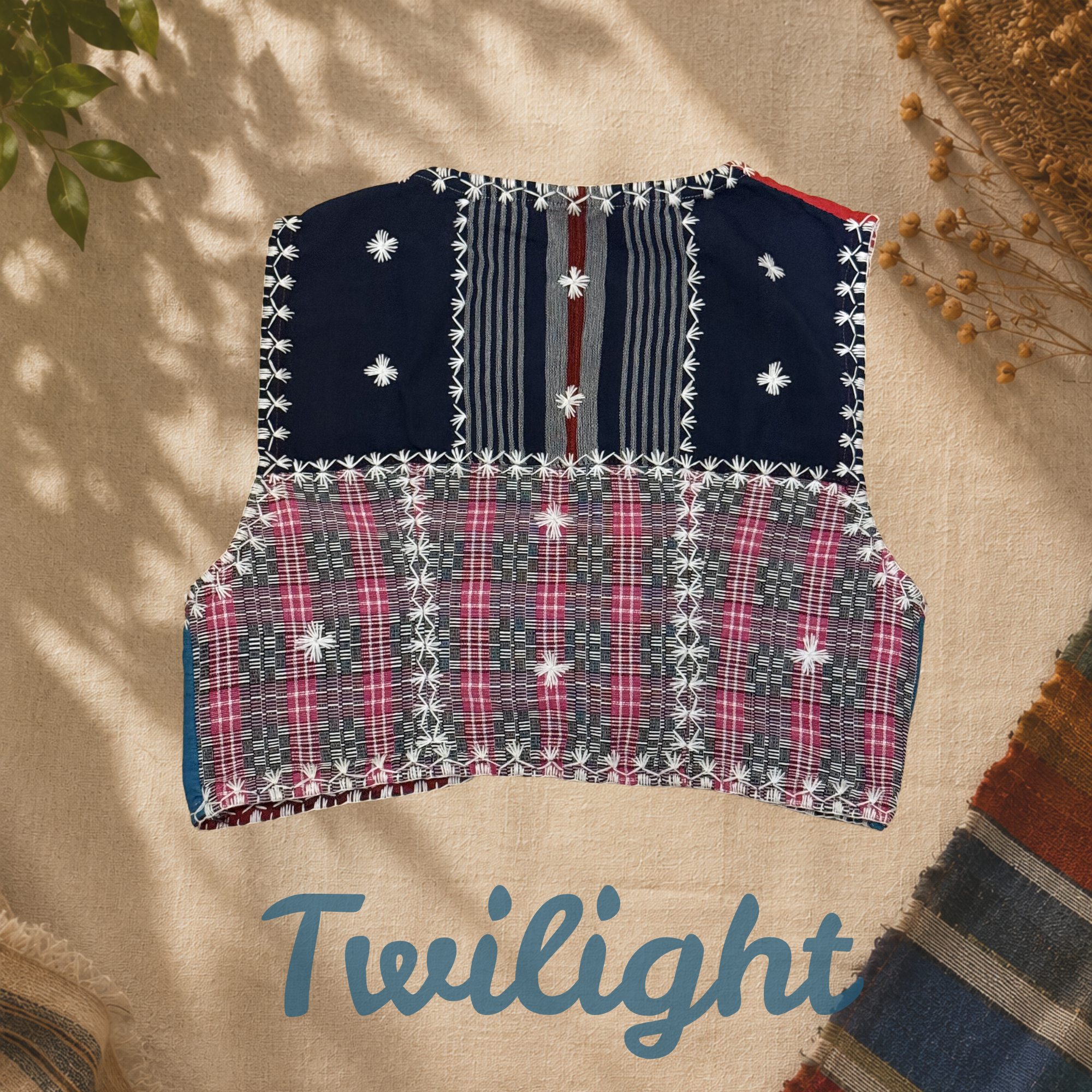 Hinabi Patchwork Vest - Twilight
