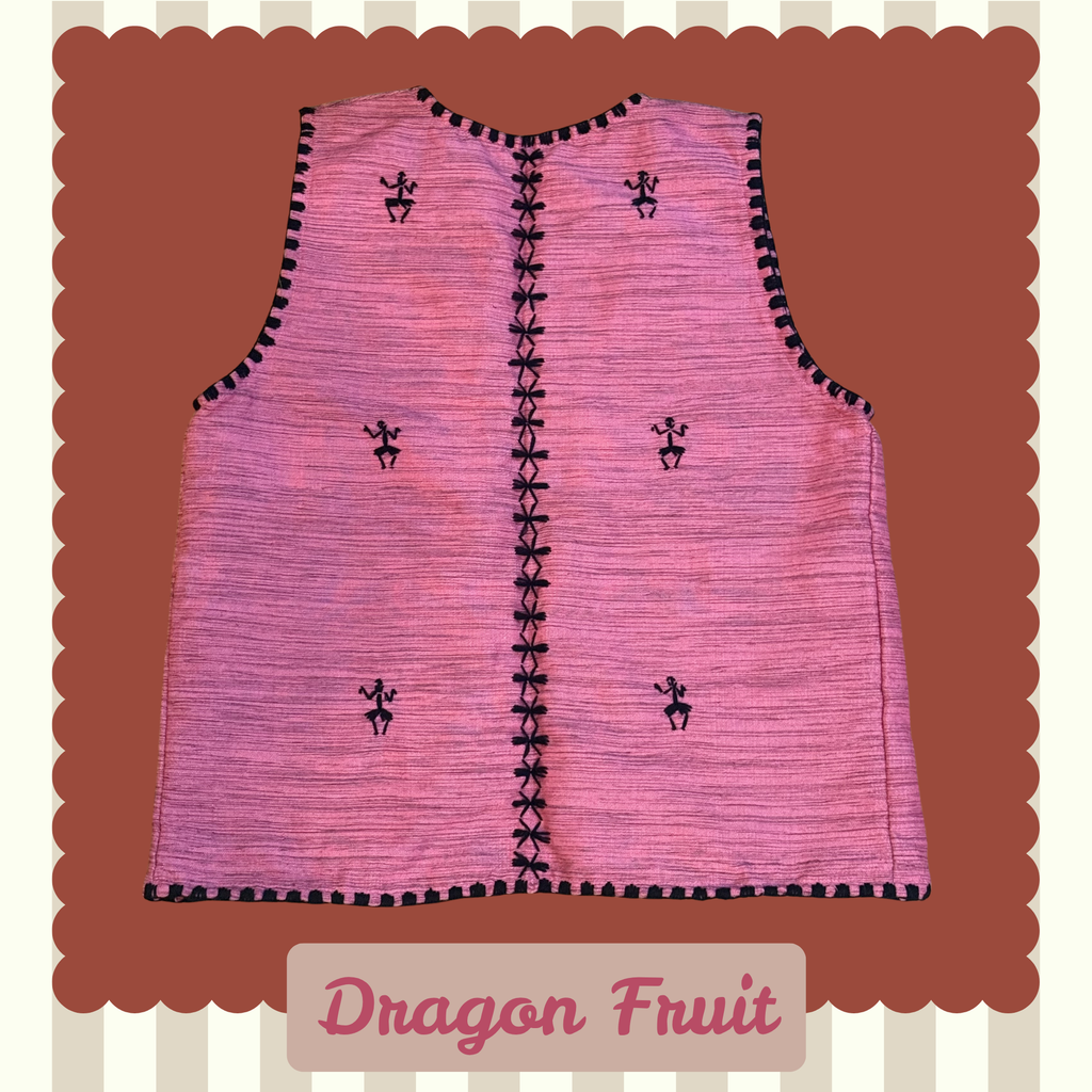 Hinabi Vest - Dragon Fruit