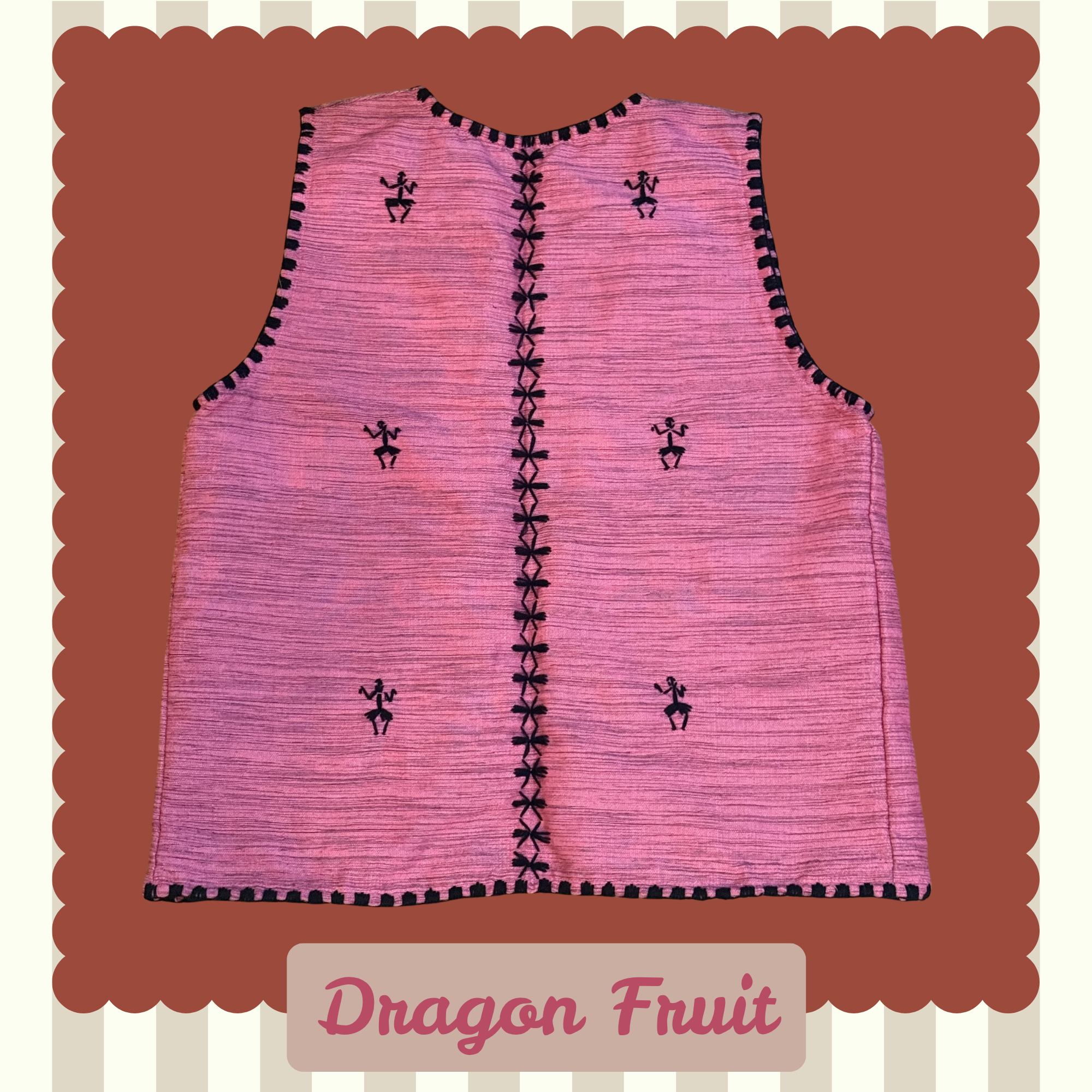 Hinabi Vest - Dragon Fruit