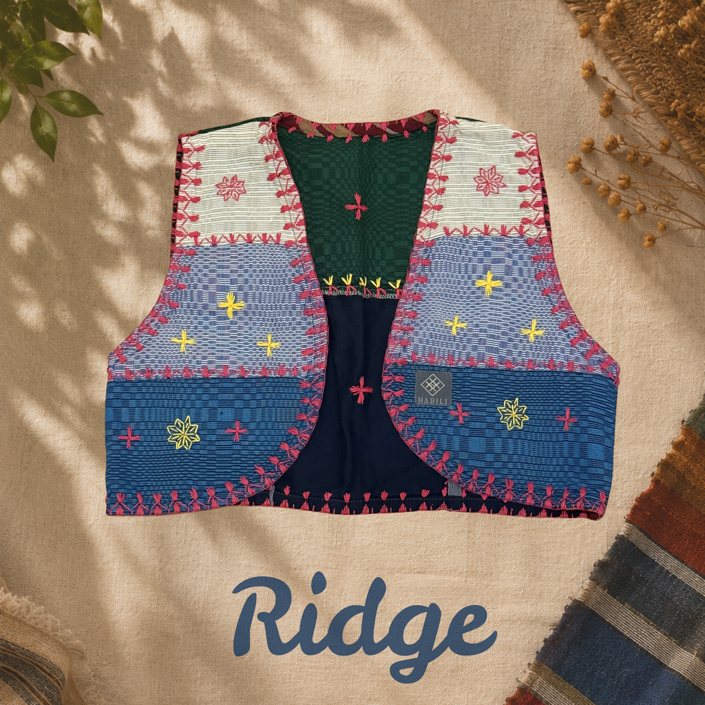 Hinabi Patchwork Vest - Ridge