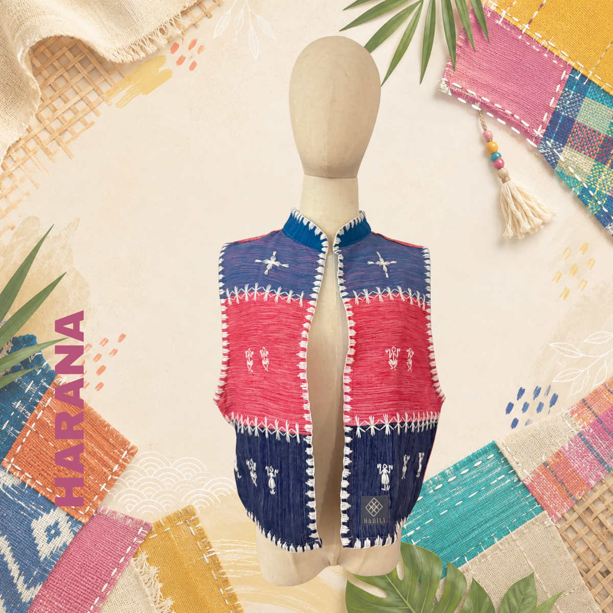 Hinabi Patchwork Vest - Harana