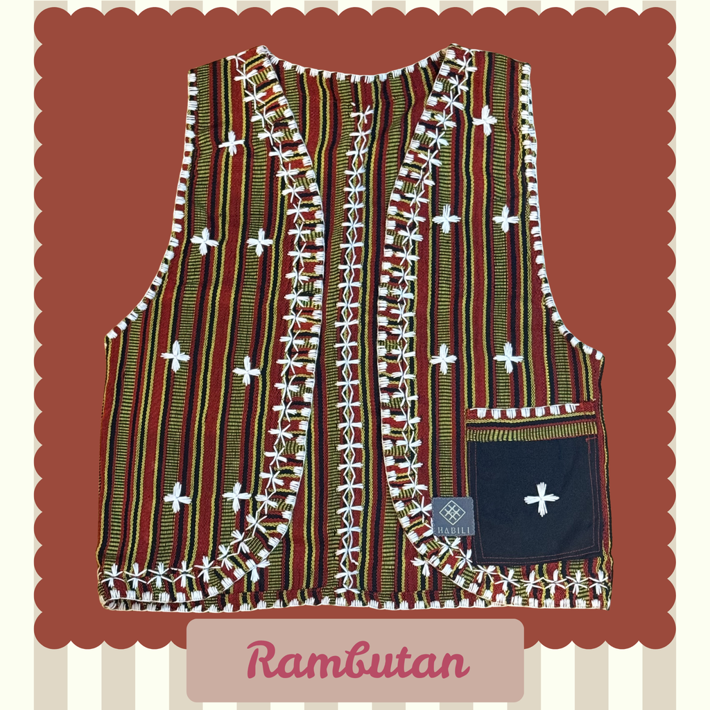 Hinabi Vest - Rambutan