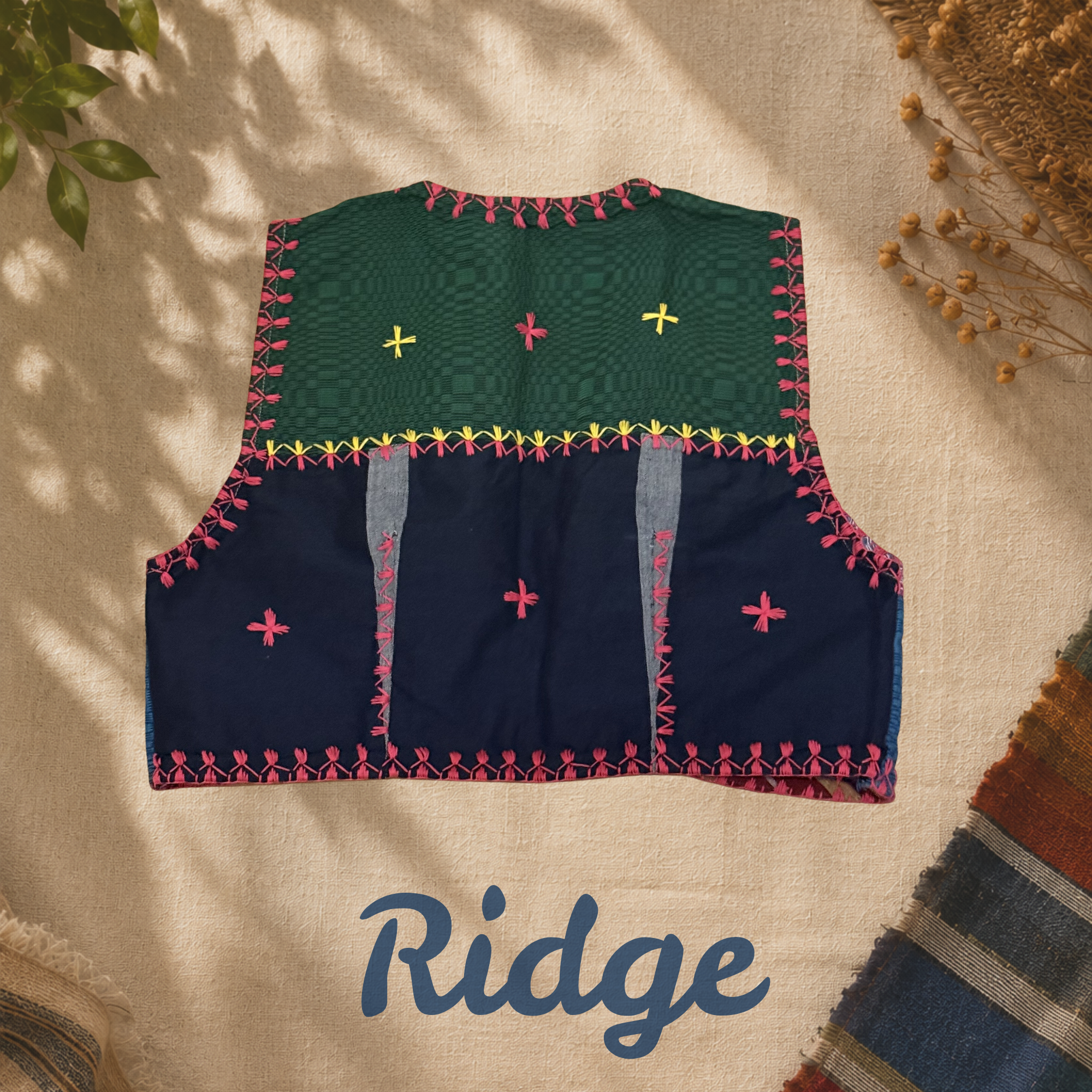 Hinabi Patchwork Vest - Ridge