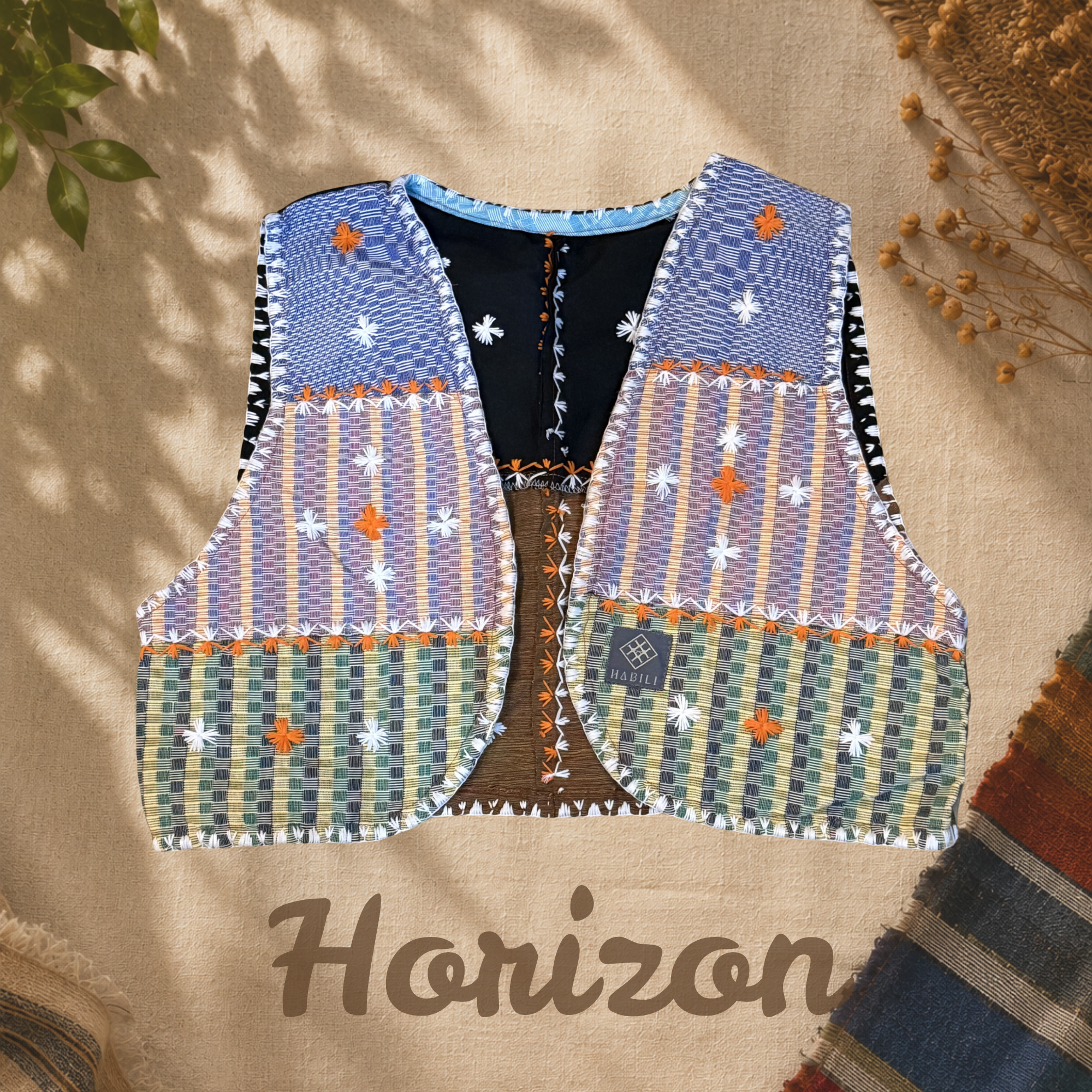 Hinabi Patchwork Vest - Horizon