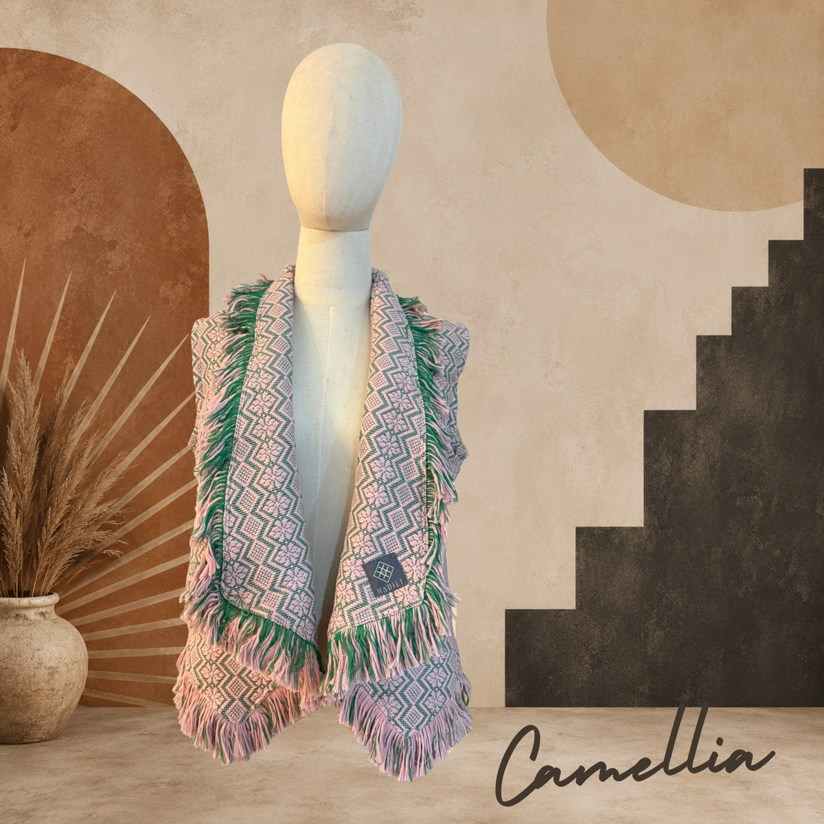 Hiyas Tassle Vest - Camellia