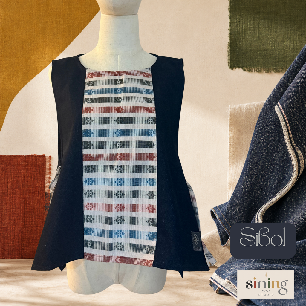 Raw Denim Bib Vest - Sibol