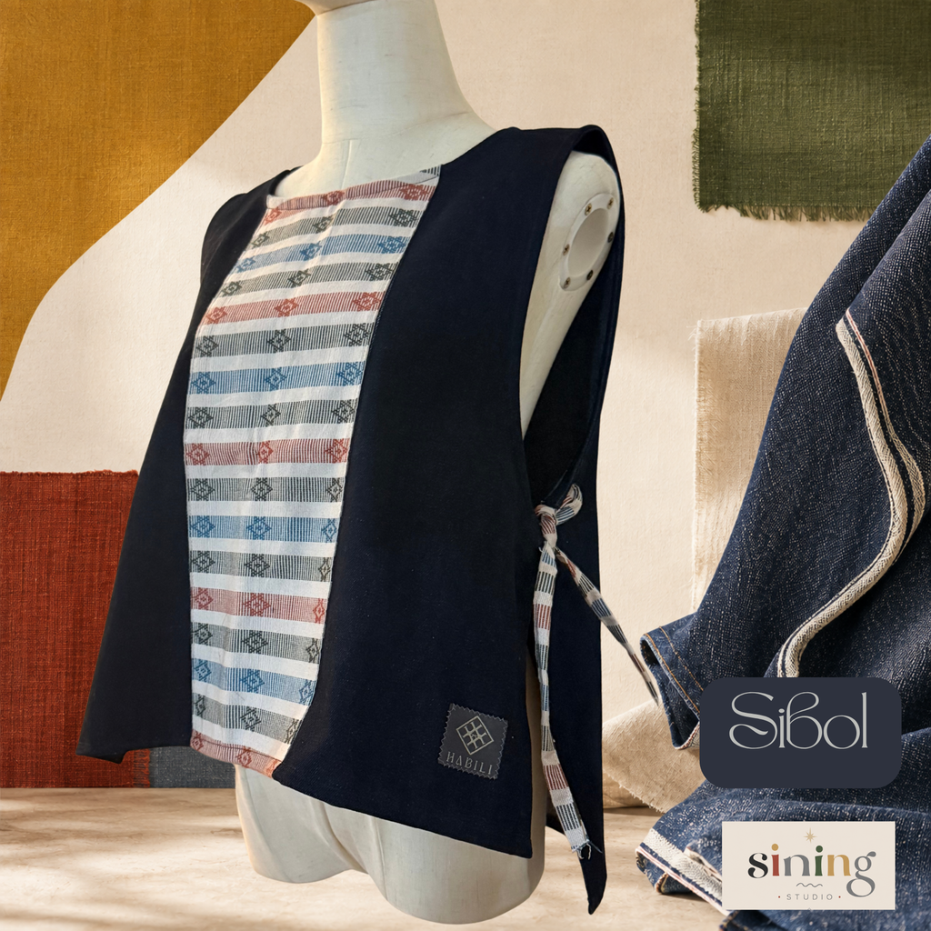 Raw Denim Bib Vest - Sibol