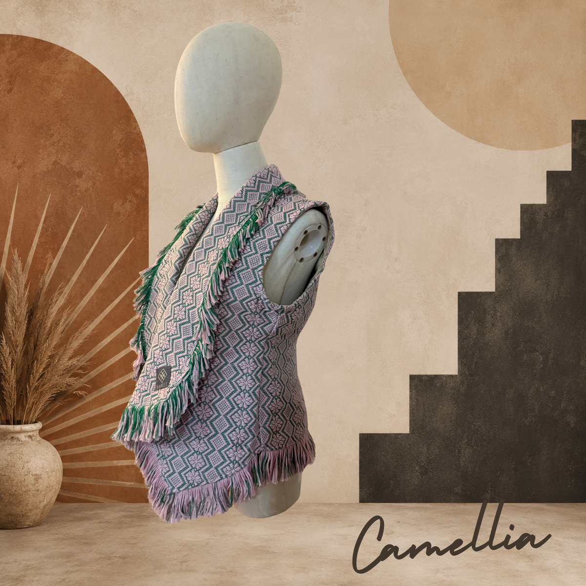 Hiyas Tassle Vest - Camellia