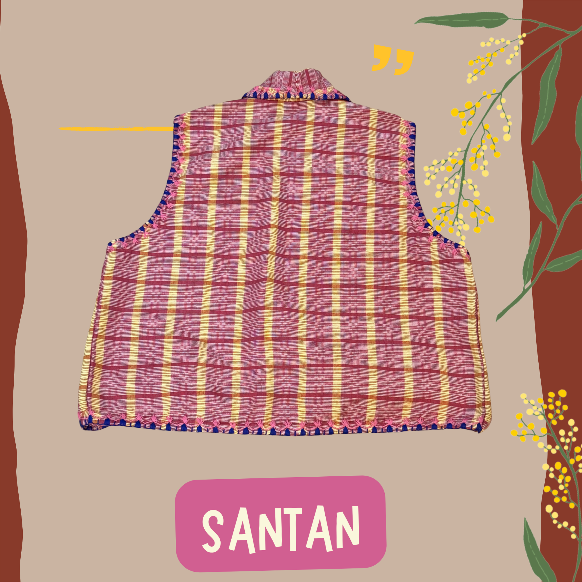 Hinabi Waterfall Vest - Santan
