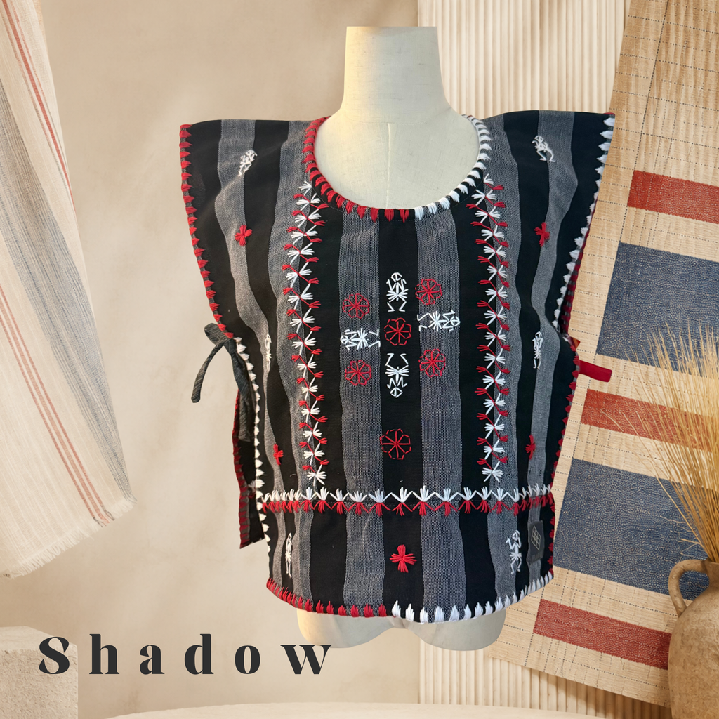 Hinabi Patchwork Bib Vest - Shadow