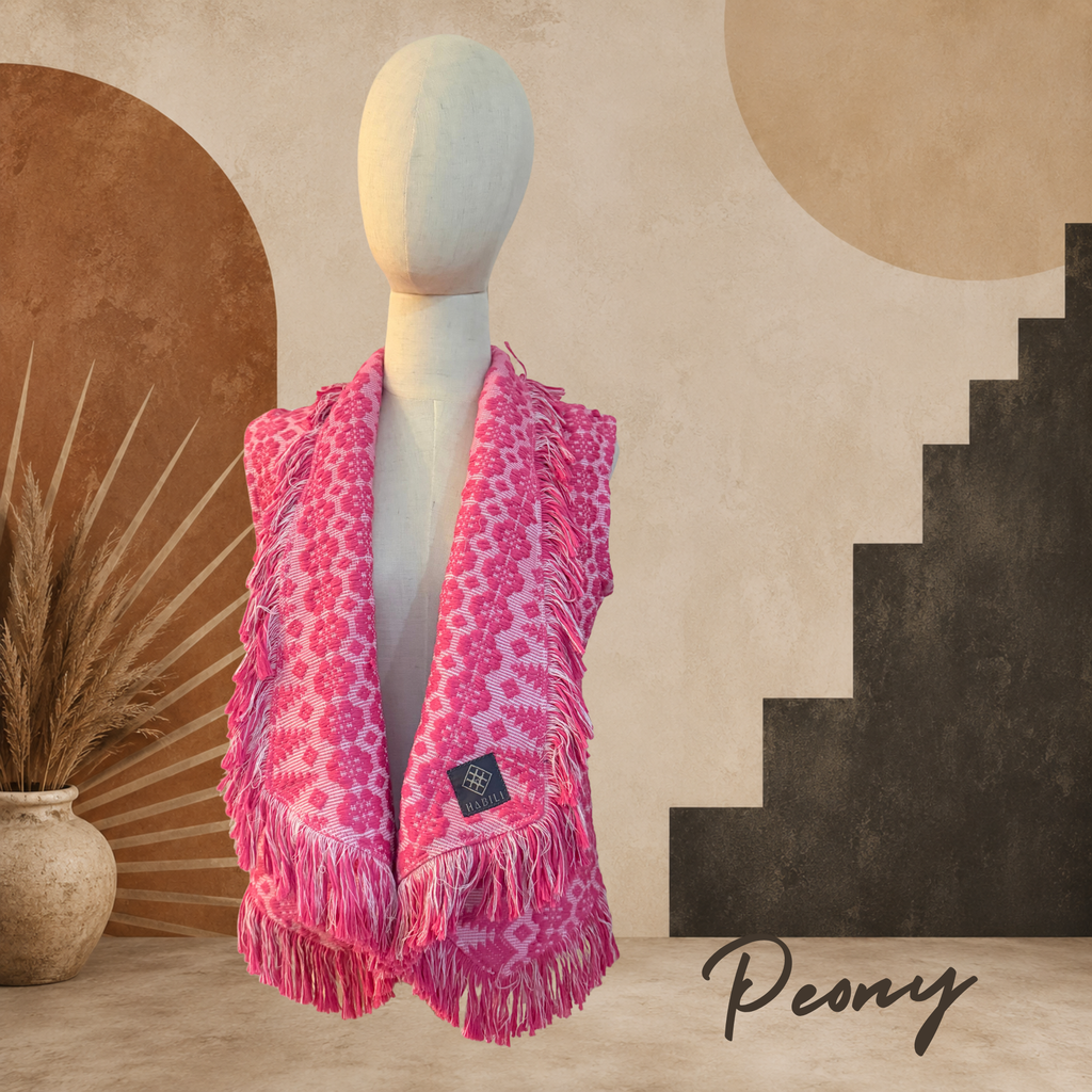 Hiyas Tassle Vest - Peony