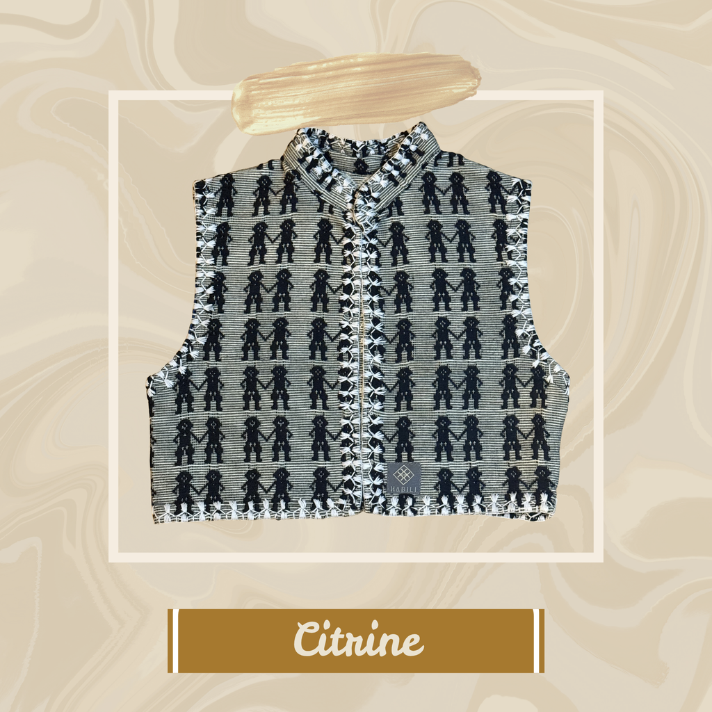 Hinabi Patchwork Vest - Citrine