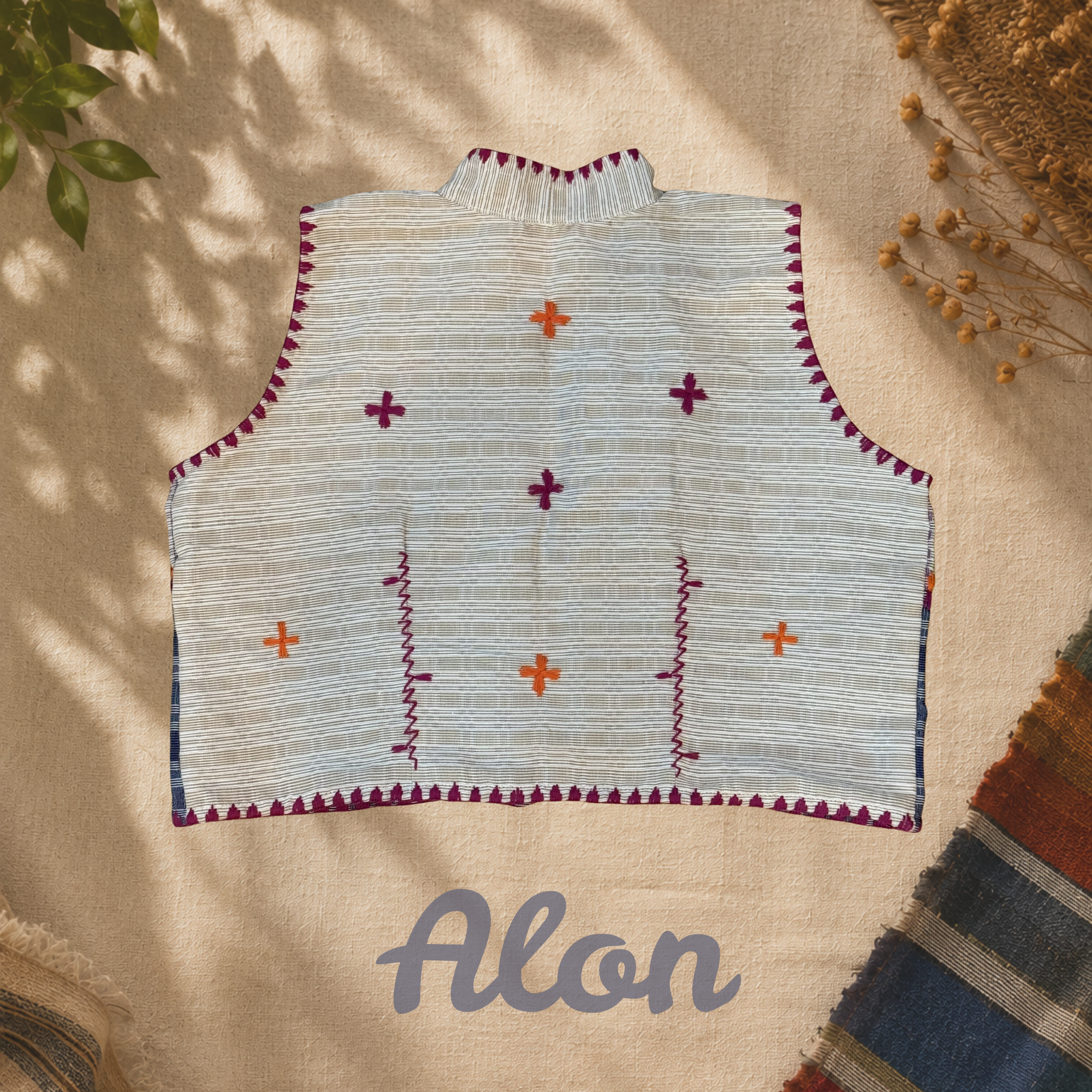 Hinabi Patchwork Vest - Alon