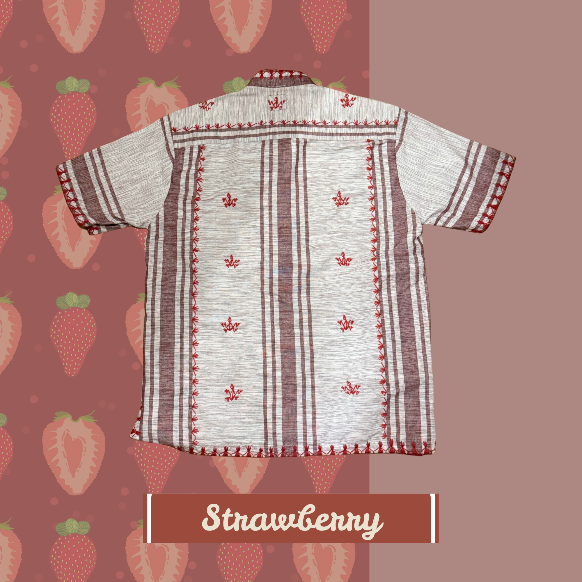 Hinabi Men's Polo - Strawberry