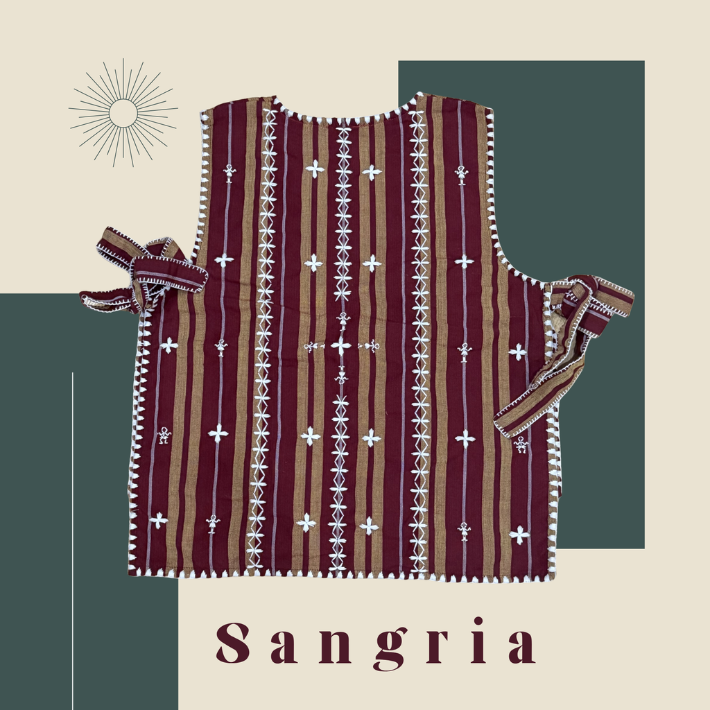 Hinabi Bib Vest - Sangria