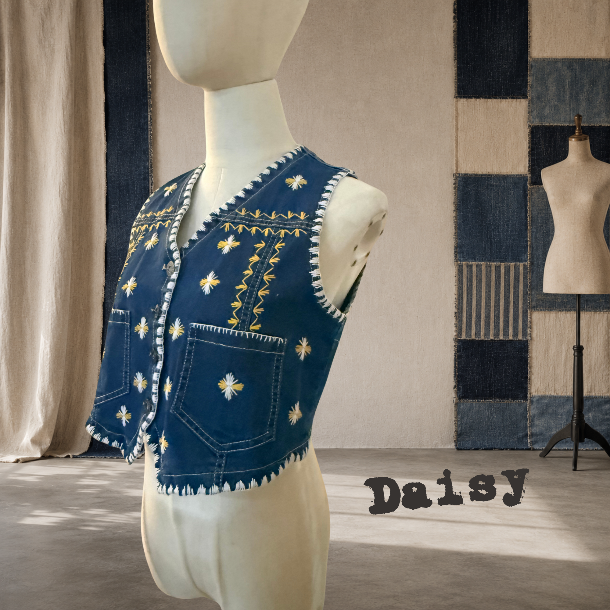 Reworked Vest - Daisy