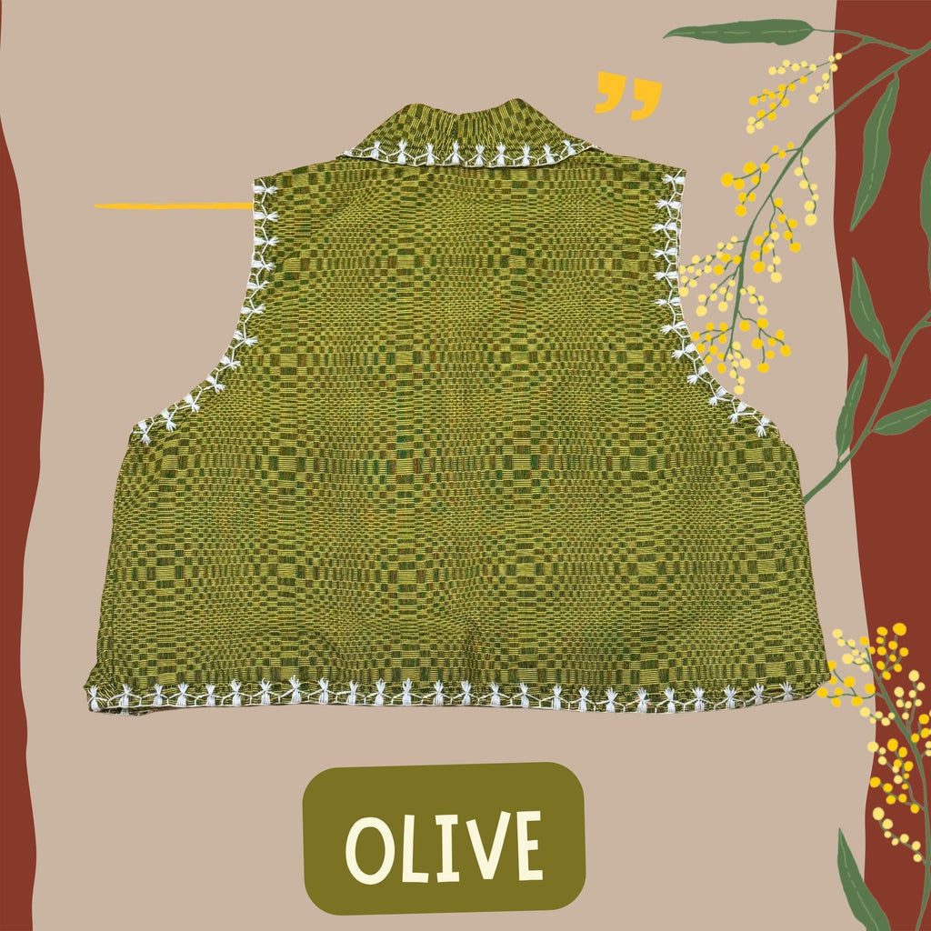 Hinabi Waterfall Vest - Olive
