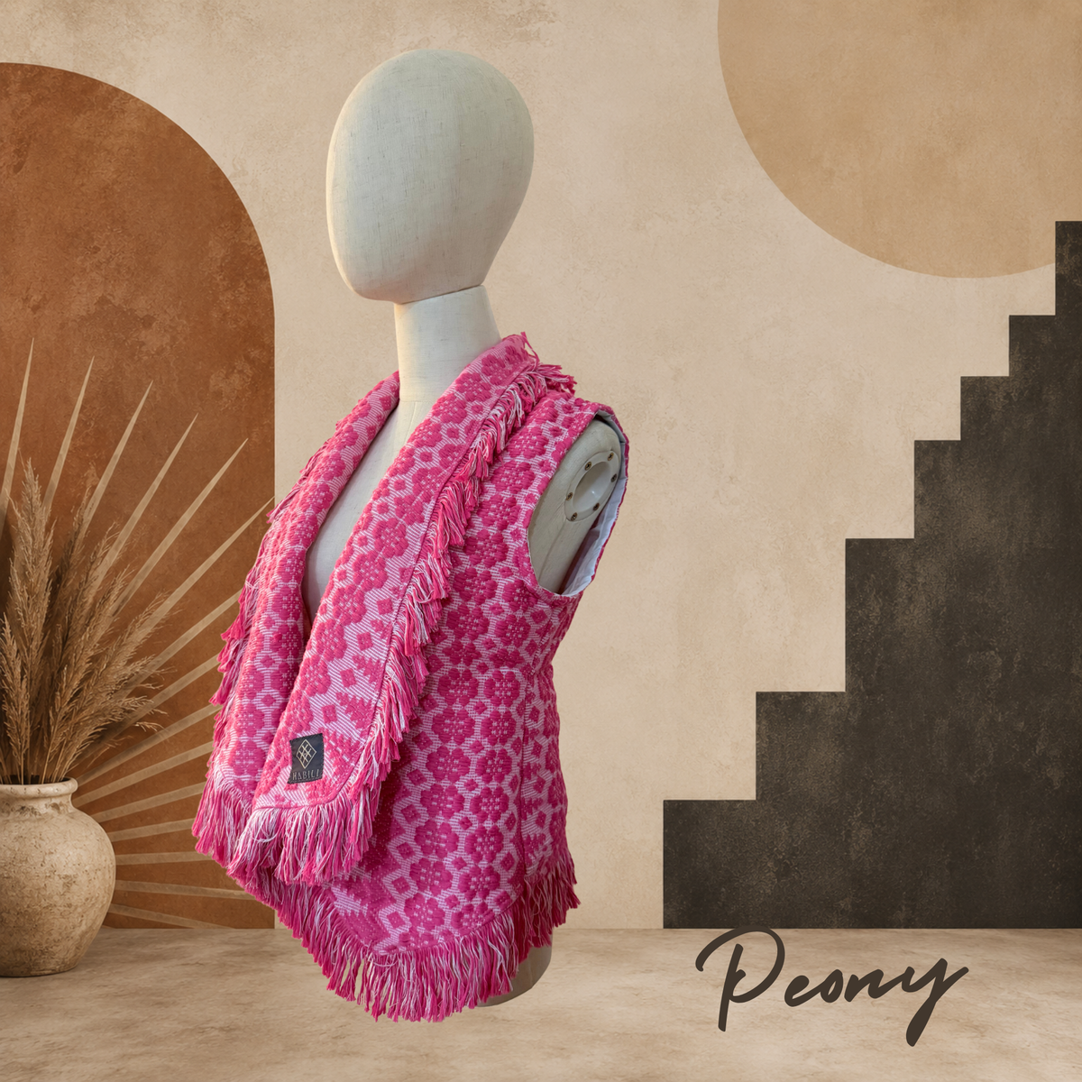 Hiyas Tassle Vest - Peony