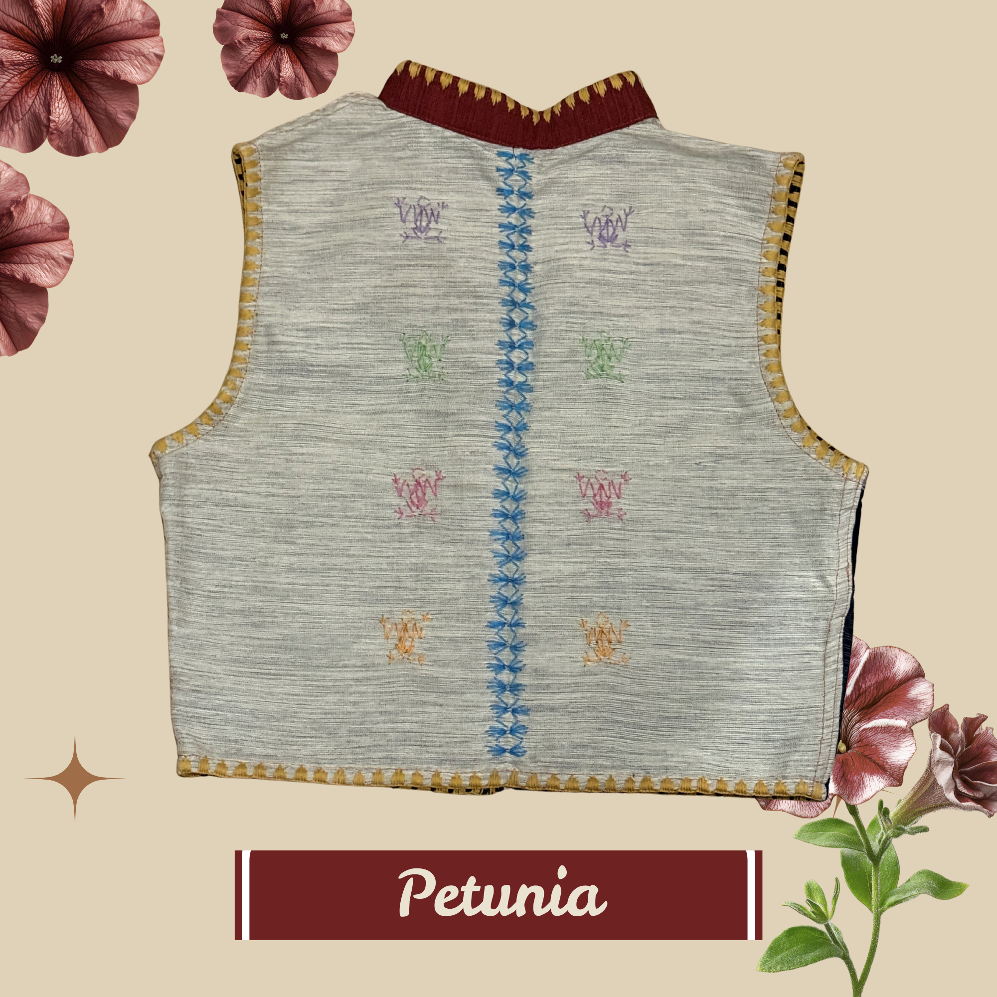 Hinabi Patchwork Vest - Petunia