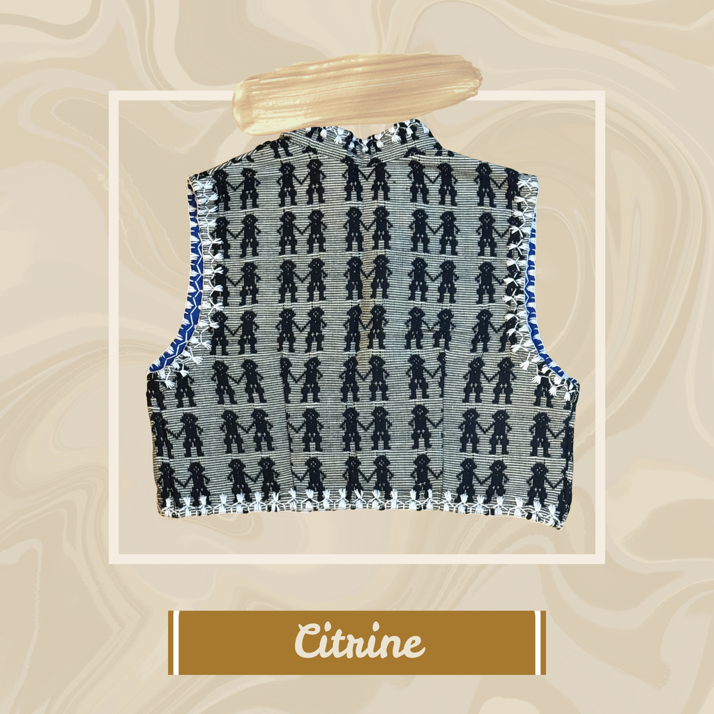 Hinabi Patchwork Vest - Citrine