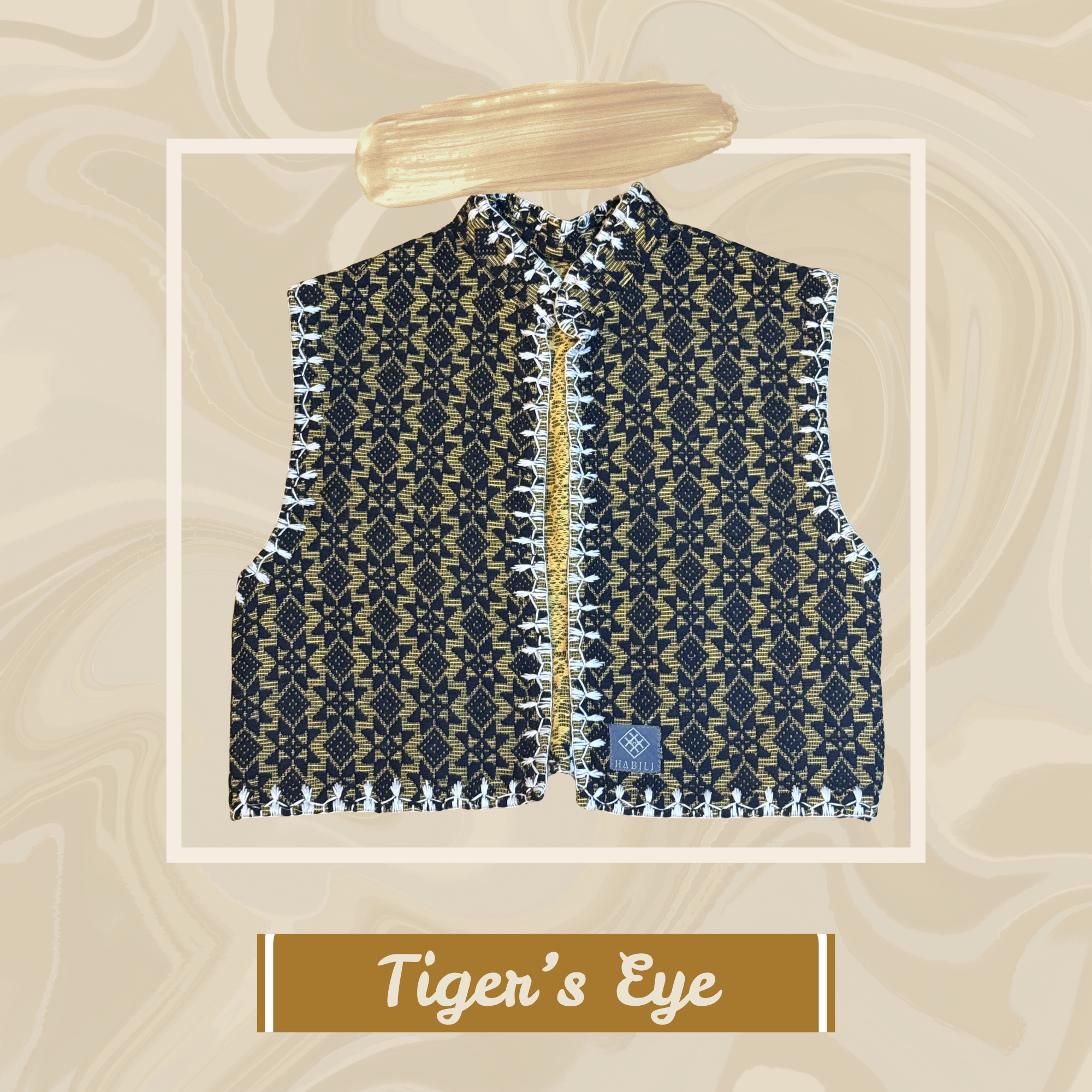 Hinabi Patchwork Vest - Tiger's Eye